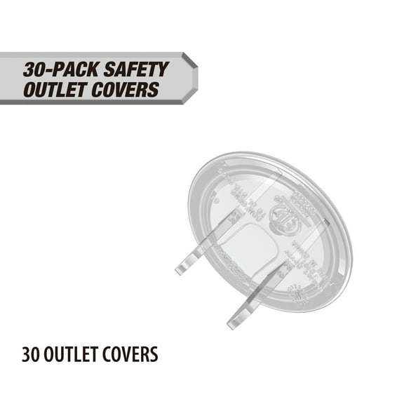 Hyper Tough 30-pack Safety Outlet Covers for Child Safety