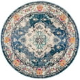 thumbnail image 3 of SAFAVIEH Round Rug 12' - Monaco Collection - X-Large - Traditional Design, Navy & Light Blue, Ideal for Living Room, Bedroom, Dining Space, 3 of 12