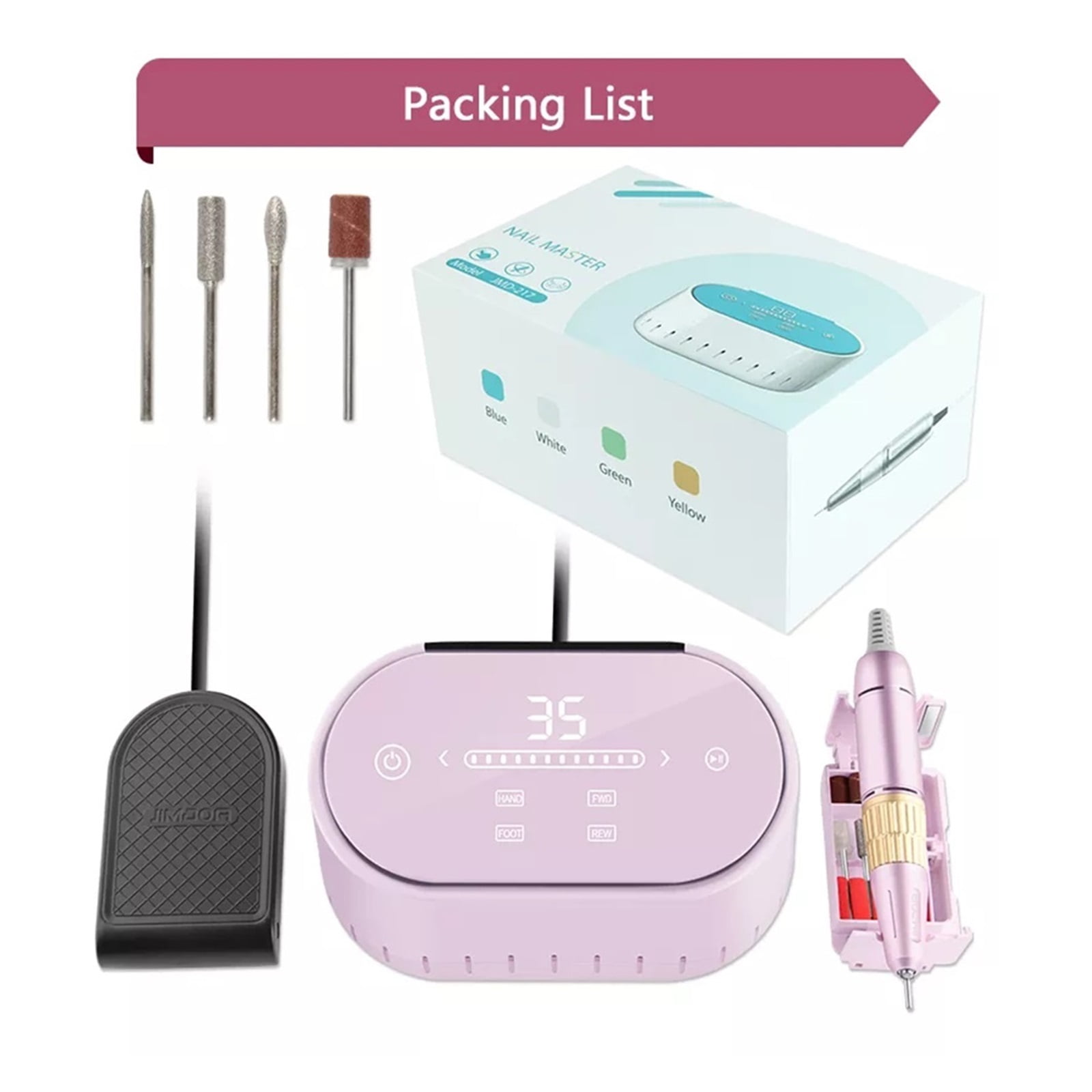 35000 RPM Newest Nail Drill Machine Manicure Drill With HD Display Touch Screen Electric Nail Sander For Nail Art Salon