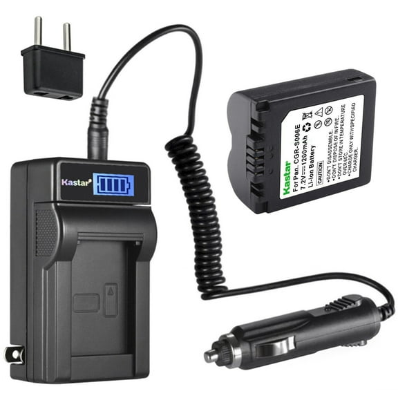 Kastar 1-Pack CGA-S006 Battery and LCD AC Charger Compatible with Panasonic Lumix DMC-FZ18EGS, Lumix DMC-FZ18GK, Lumix DMC-FZ18K, Lumix DMC-FZ18S, Lumix DMC-FZ28, Lumix DMC-FZ28GK, Lumix DMC-FZ28K