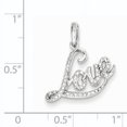 thumbnail image 2 of Beautiful Sterling Silver Rhodium Plated Diamond Love Pendant, 2 of 2