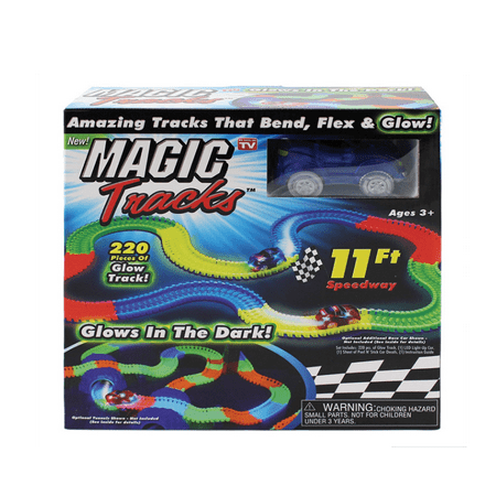165 Pieces Of Tracks Glow In The Dark LED Light Up Race Car Bend Flex