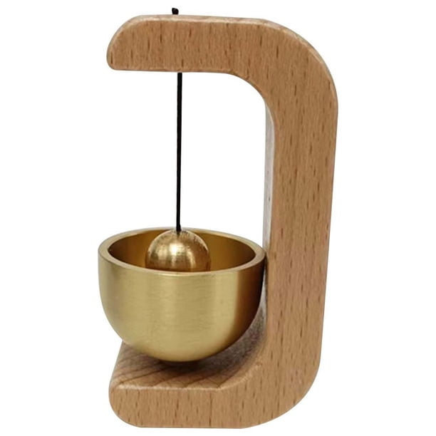 Timbre de madera maciza de latón con efecto dopamina, colgante con absorbedor magnético para coche, decoración artesanal, accesorios para nevera, campanas, estilo único, latón de alta