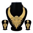thumbnail image 3 of Sukkhi Dazzling 24 Carat Gold Plated Choker Necklace Set for Women, 3 of 5