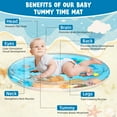 thumbnail image 4 of Tummy Time Mat, BUSATIA Inflatable Tummy Time Toys, Premium Water Mat Infants and Toddlers is The Perfect Fun Time Play Activity Center Your Baby's Stimulation Growth, Cute Baby Play Mat, 4 of 6