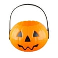 thumbnail image 2 of Halloween Clearance Boovnll Halloween Bucket Basket Bags, 2Pcs Plastic Pumpkin Trick or Treat Bags, Halloween Candy Bags Treat Bags for Kids, Halloween Basket, Halloween Treat Bags, Halloween Bags, 2 of 7