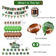 thumbnail image 2 of Jia Store 55 Pcs Football Party Decorations Kit Durable Cardstock Football Party Supplies Game Time Football Theme Paper Banner Triangle Flags Touch Down for Birthday & Game Day Sport Party, 2 of 4