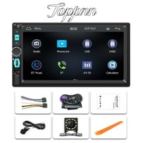 Double Din Car Stereo 7 Inch Touch Screen Car Audio Radio with Bluetooth Audio Hands-Free Calls Backup Camera FM Radio Receiver Car MP5 Player