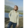 thumbnail image 4 of Aran Button Neck Merino Wool Cardigan Women's Irish Asymmetrical Multi Cable Knitted Sweater Made in Ireland, 4 of 7
