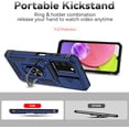thumbnail image 6 of for Samsung Galaxy A03S Case with Slide Camera Cover HD Screen Protector [Military Grade 16ft. Drop Tested] Magnetic Ring Holder Kickstand Protective Phone Case for Samsung Galaxy A03S, Navy Blue, 6 of 16