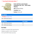 thumbnail image 2 of Front Left Door Lock Actuator - Compatible with 1999 - 2004 Honda Odyssey 2000 2001 2002 2003, 2 of 2