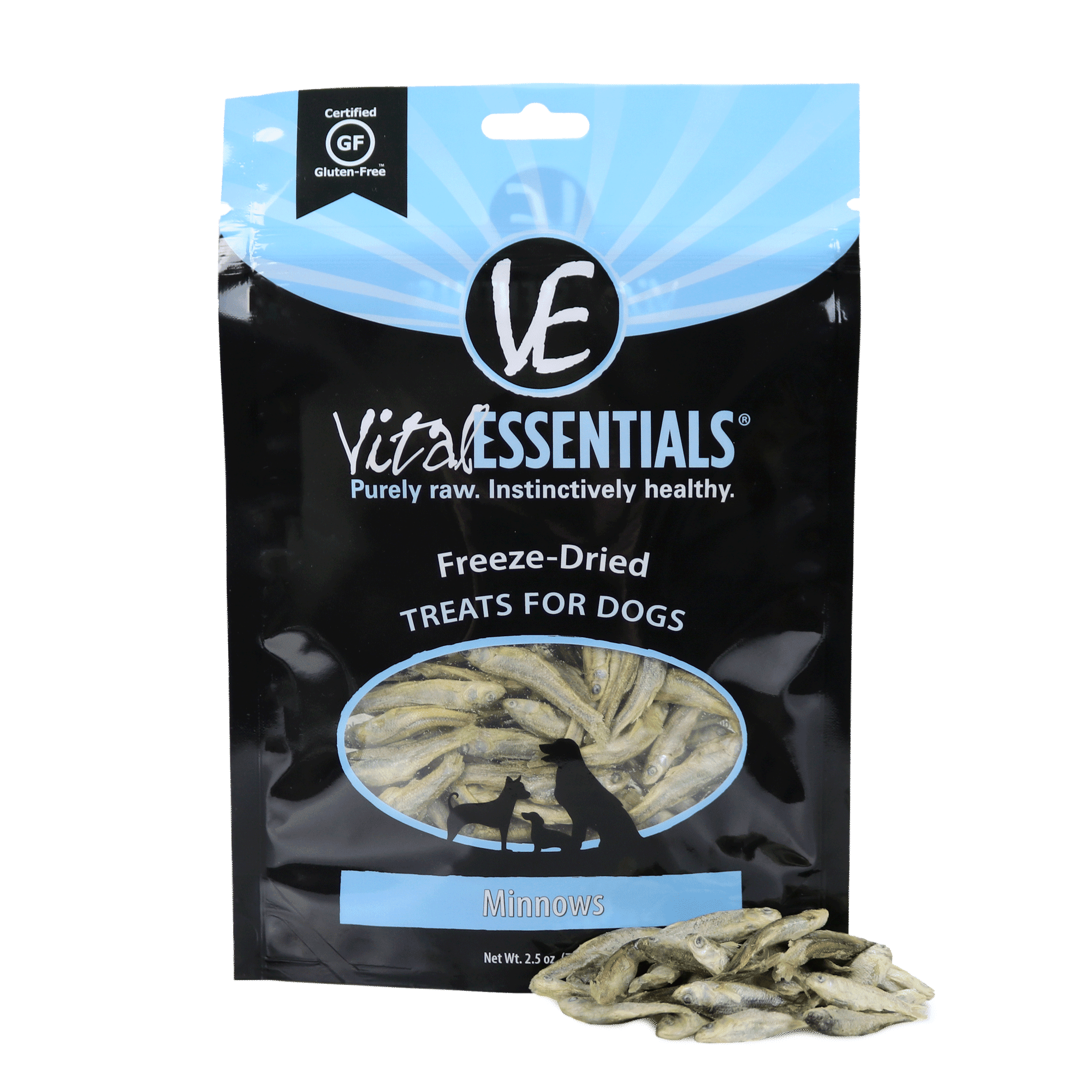 Vital Essentials Freeze Dried Dog Treats, Minnows 1.0 oz Best By 8/17/2024