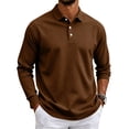 thumbnail image 3 of UDAUDU Mens Polo Shirt Long Sleeve Athletic Breathable Collar Golf Shirt Business Casual Shirt Soft Golf Shirts XL, 3 of 9