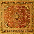 thumbnail image 1 of Ahgly Company Machine Washable Indoor Square Persian Yellow Traditional Area Rugs, 7' Square, 1 of 4