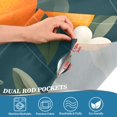 thumbnail image 3 of Yayeee Kitchen Curtains Tier Pair Light Filtering 27"x24" Rod Pocket Short Cafe Window Panel, Floral Oranges, 3 of 7