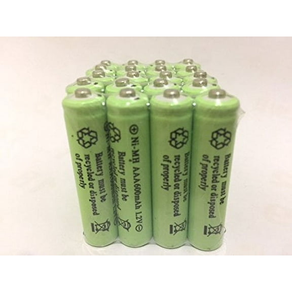 20 pcs Rechargeable NiMh AAA 600mAh Ni-Mh Batteries for Solar-Powered Light D20