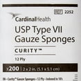 thumbnail image 5 of Curity Non-Sterile USP Type VII 12-Ply Square Cotton Gauze Sponges, 2" x 2", 200 per Pack, 1 Pack, 5 of 6