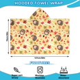 thumbnail image 2 of Fall Hedgehog and Leaves Hooded Bath Towel，50"x30" for Ages 3 To 12 Kids, Quick Dry Lightweight Soft Microfiber Hood Beach Towel Cover Up for Kids, 2 of 7
