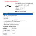 thumbnail image 2 of Power Steering Cooler - Compatible with 1995 - 2007, 2009 - 2015 Honda Odyssey 1996 1997 1998 1999 2000 2001 2002 2003 2004 2005 2006 2010 2011 2012 2013 2014, 2 of 2
