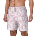 thumbnail image 2 of Balery Cute Rabbit Mens Swim Trunks Swim Shorts for Men Quick Dry Inseam Beach Shorts with Compression Liner Pocket-3X-Large, 2 of 9