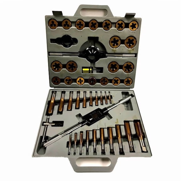 Hhip Tin Coated Tap/Die Set 1/4-1" 45Piece 1011-0003