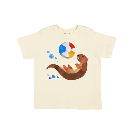 

Inktastic Cute Otter and Beachball Gift Toddler Boy or Toddler Girl T-Shirt