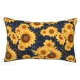 thumbnail image 1 of Balery Navy Blue Plaid Sunflower Funda de Cojín Estampada, Regalos para Mujeres, Regalos de Amor para Ella, Regalos para Novia o Esposa, Funda de Almohada-16"x24", 1 of 6