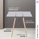 thumbnail image 2 of Mesa De Comedor Cuadrada CHICAGO De Cristal Templado Para 4 Personas C/ Patas Café NINON, 2 of 4