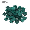 thumbnail image 3 of Mosaico Azulejos, Vidrio Azulejos, Brillo Cristal Mosaico Vidrio Piezas Granel Cuadrado Brillo Cristal Mosaico Azulejos 2 x 2cm para Hogar Decoración, 50uds(200g, Oscuro Verde), 3 of 5