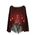 thumbnail image 4 of Karight Christmas Sweatshirts for Women Cute Funny Xmas Tree Graphic Shirt Loose Casual Holiday Party Pullover Tops, 4 of 4