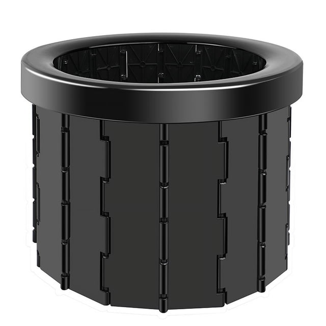 Inodoro portátil para acampar para vehículos recreativos, elementos esenciales plegables para viajes y acampadas (negro) JM