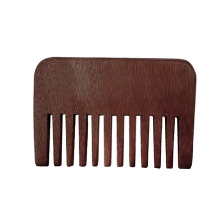 1pc Wooden Hair Comb Man’s Beard Comb Anti-static Male Mini Facial Hair Beard Comb Wood Massage (Best Wooden Beard Comb)