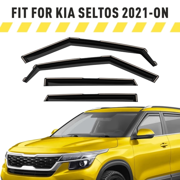 AEROGUYS Extra Durable Window Deflectors In-Channel Window Visors Rain Guards Fit for Kia Seltos 2021-2026, Sun Visors, Wind Vent for Shades, Exterior Car Accessories - 4 pcs. AG0969
