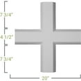 thumbnail image 2 of 20"W x 2"P x 20"L Inner Cross Intersection for 5" Traditional Coffered Ceiling System, 2 of 5