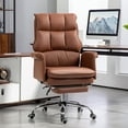 thumbnail image 6 of HOMCOM Executive Office Chair with Footrest, Ergonomic, Reclining, Brown, 6 of 8
