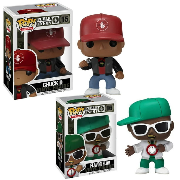 Funko pop PUBLIC ENEMY Chuck D#15 Flavor Flav#16 Figura de vinilo