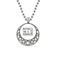 thumbnail image 1 of Lema de perder tiempo es robar a uno mismo Collares Colgante Retro Moon Stars Jewelry Unbranded M, 1 of 3