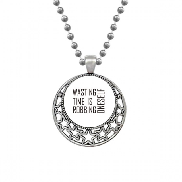 Lema de perder tiempo es robar a uno mismo Collares Colgante Retro Moon Stars Jewelry Unbranded M