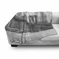 thumbnail image 3 of Landscape Soft Flannel Fleece Blanket, Photo of Brooklyn Bridge over East River and Tall Buildings Skylines at the Back, Cozy Plush for Indoor and Outdoor Use, 70" x 90", Grey White, by Ambesonne, 3 of 6