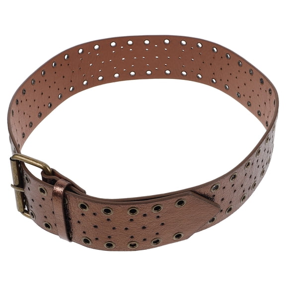 FOMIYES Western Belt for Women Wide Coffee Faux Alloy 1Set