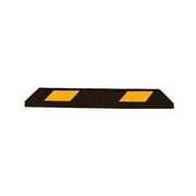 Cortina 2057PB 3 foot Parking Block - Black Rubber w/Yellow Reflective Stripes (14 Pack)