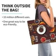 thumbnail image 3 of Bingfone Canvas Tote Bag for Women with Inner Pocket Aesthetic Cute Shopping Tote Bags Reusable Grocery Bags-A Cup Of Black Coffee On A Saucer, 3 of 9