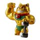 thumbnail image 4 of Figura de gato de la con brazos musculosos, atractiva estatua de gato, escultura decorativa de resina en estilo Feng Shui para chimenea o estan, 4 of 8
