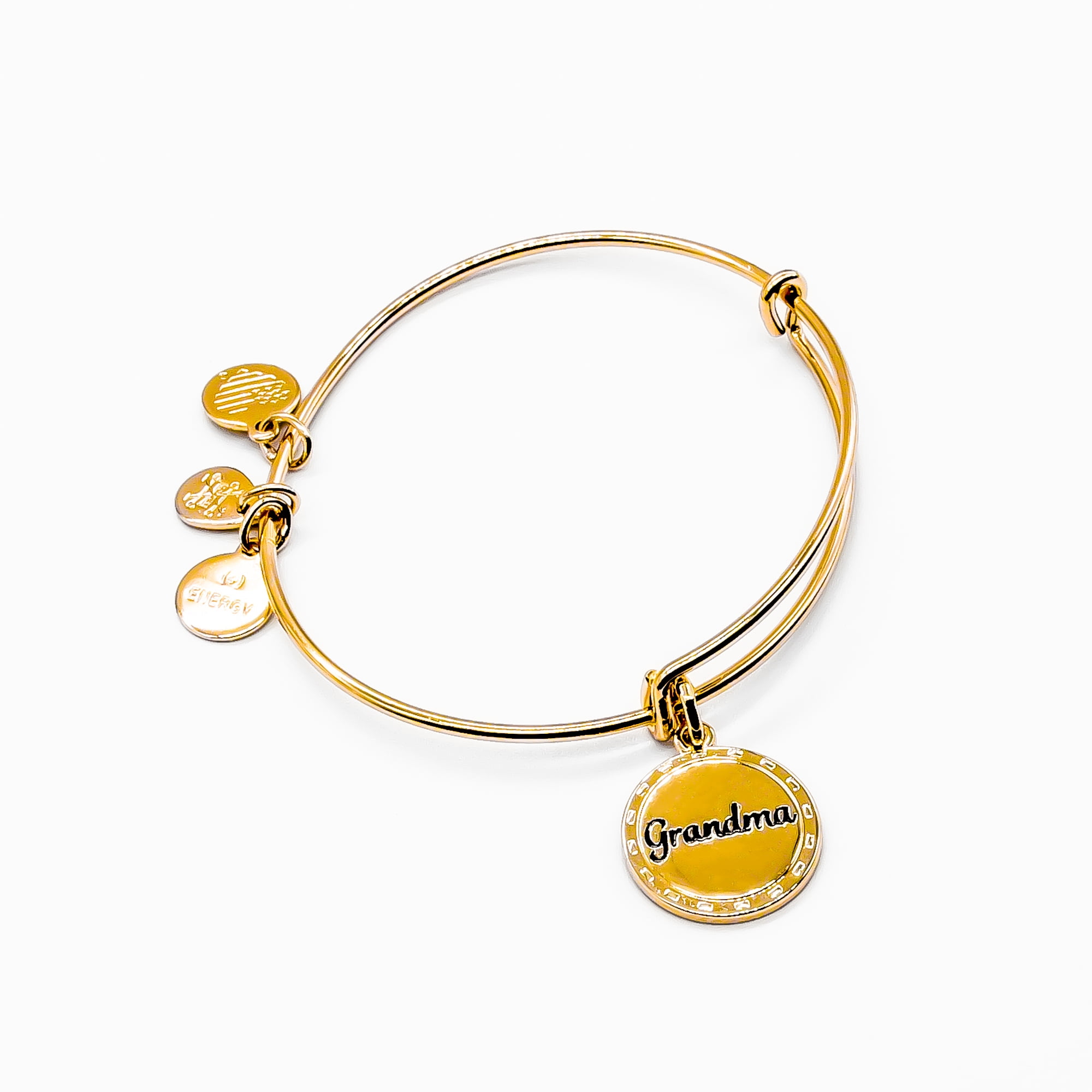 Love Dream Mothers Day Gift Best Grandma Engraved Teardrop Pendant Charm Expandable Wire Bangle Bracelet