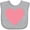 AC-Heather Grey, variant on Inktastic Pink Valentine's Day Heart Boys or Girls Baby Bib