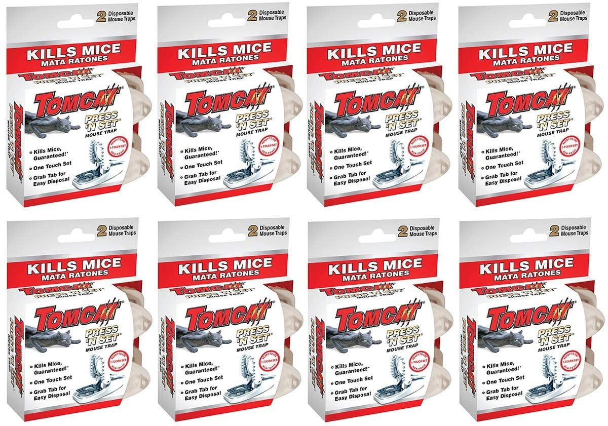 Tomcat Press 'N Set Mouse Trap, 8 Pack