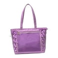 thumbnail image 3 of Bolso de hombro japonés de gran capacidad, a la moda, con múltiples bolsillos, para mujer, para la playa Púrpura jinwen Monedero de hombro, 3 of 8