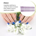 thumbnail image 5 of Fake Nail Set French Style Scratch Resistant Press-on Fingernails Full Cover Removable Trimble Adjustable Manicure Stickers Type 10, 5 of 5