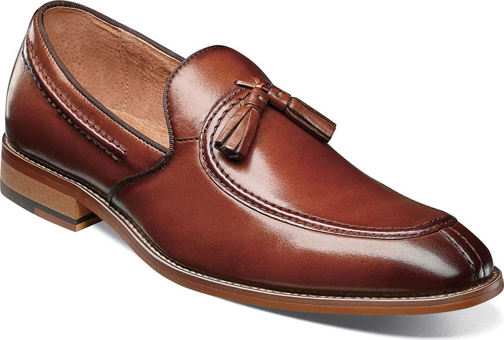 stacy adams donovan black moc toe tassel loafers