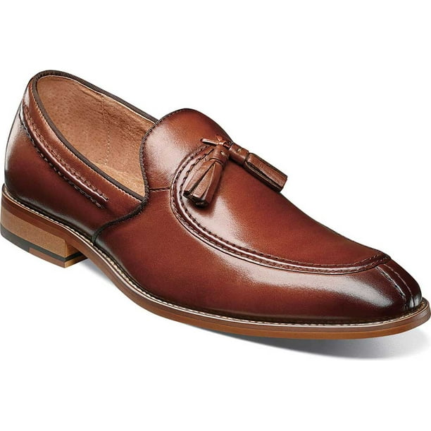 stacy adams donovan black moc toe tassel loafers